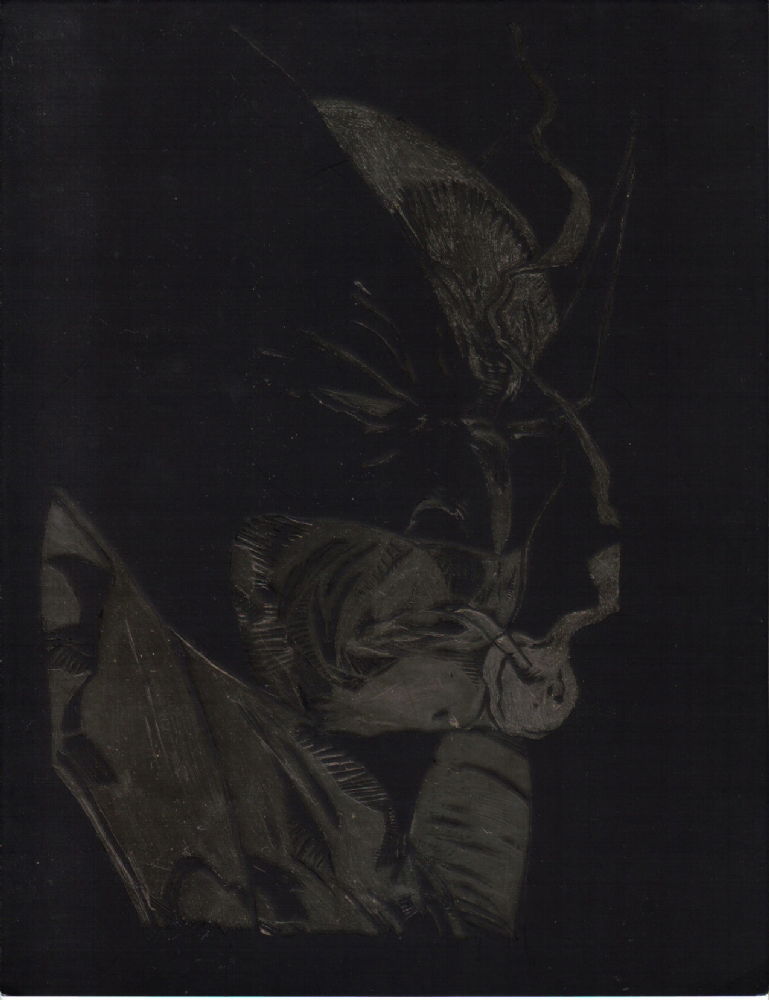 Wolverine, in Markus Gonzales's Scratchboard Comic Art Gallery Room